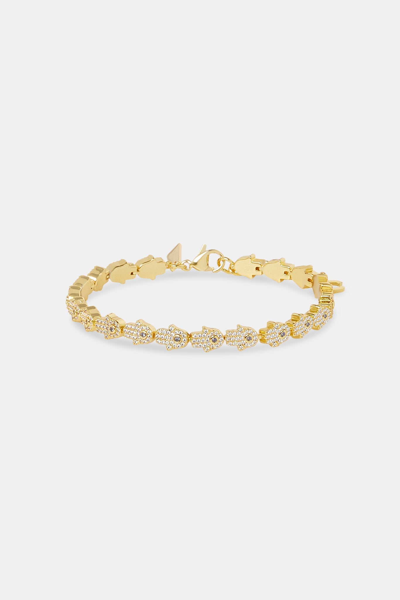 Iced Hamsa Hand Bracelet - 6mm